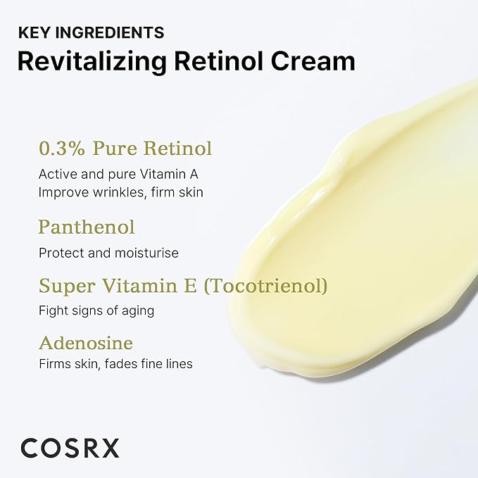 COSRX Ultimate Glow Sun & Night Duo - Vitamin E Vitalizing Face Sunscreen SPF 50 + Retinol 0.3% Cream