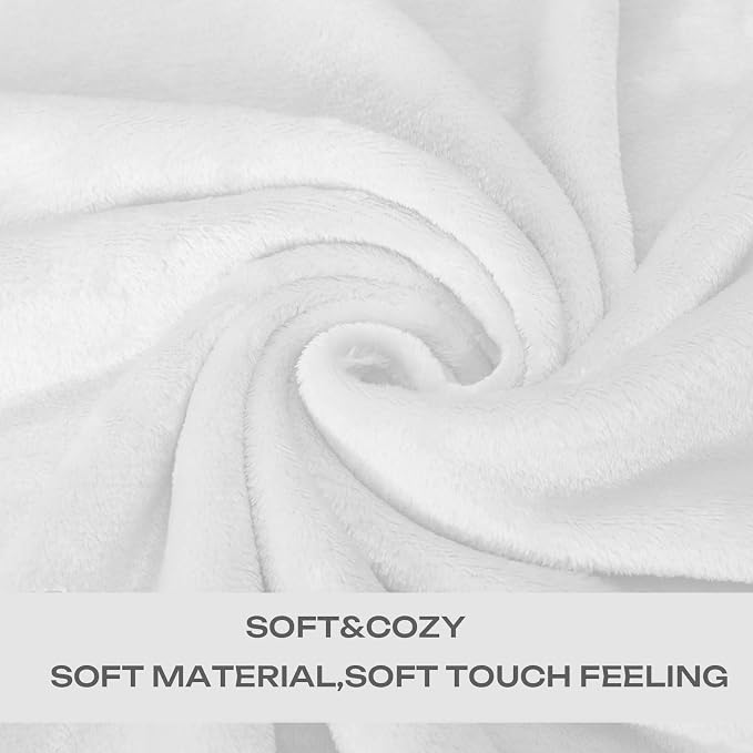 Christmas White Fleece Plush Throw Blanket 60"x80"for Couch Sofa Fuzzy Cozy | Super Soft Lightweight Microfiber Blanket for Bed Chair bedroom Home Decor All Season,Birthday Gifts for Women Mom Adult