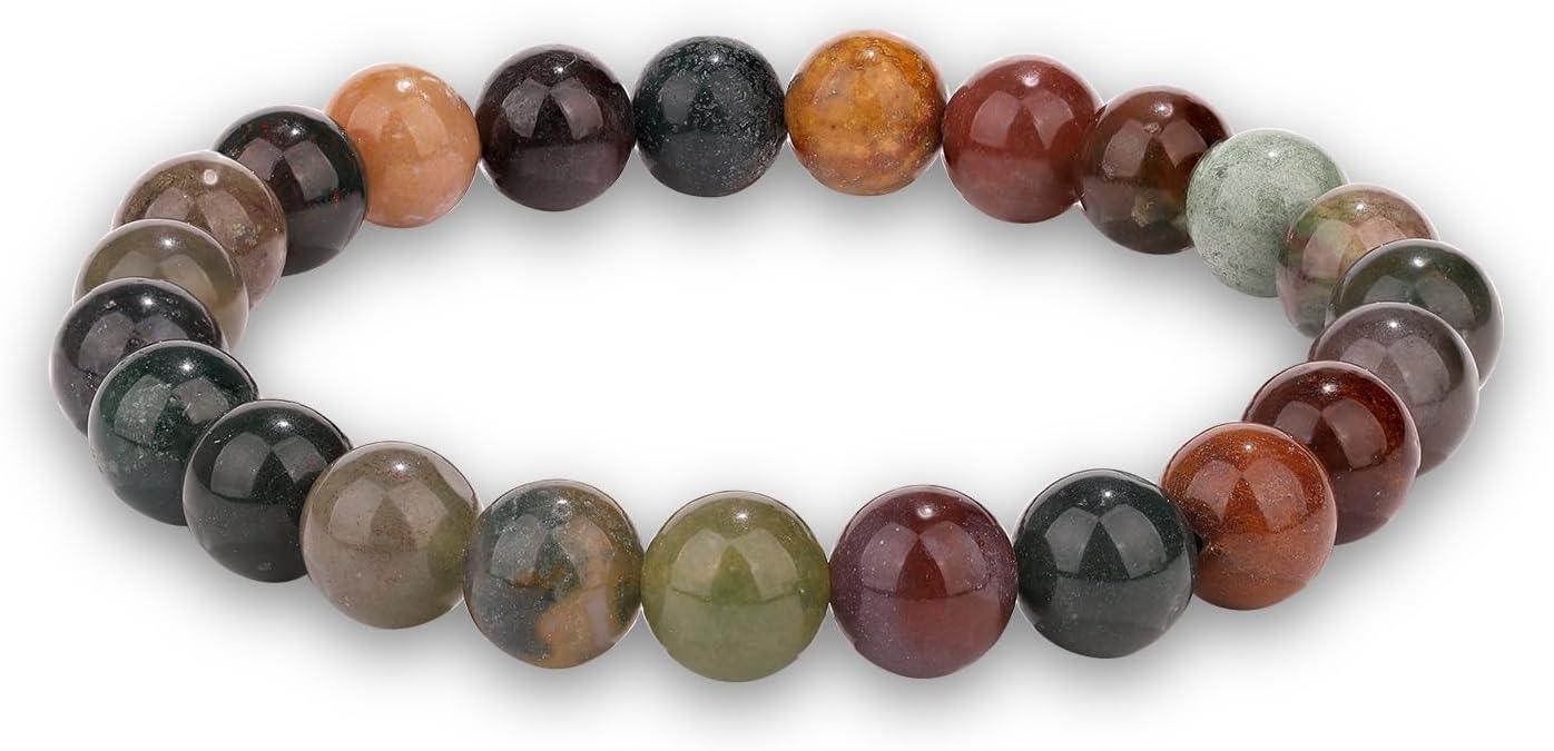 Crystal Vibe 8mm Beaded Bracelets For Women Men - Healing Crystal Bracelet - Adjustable Size