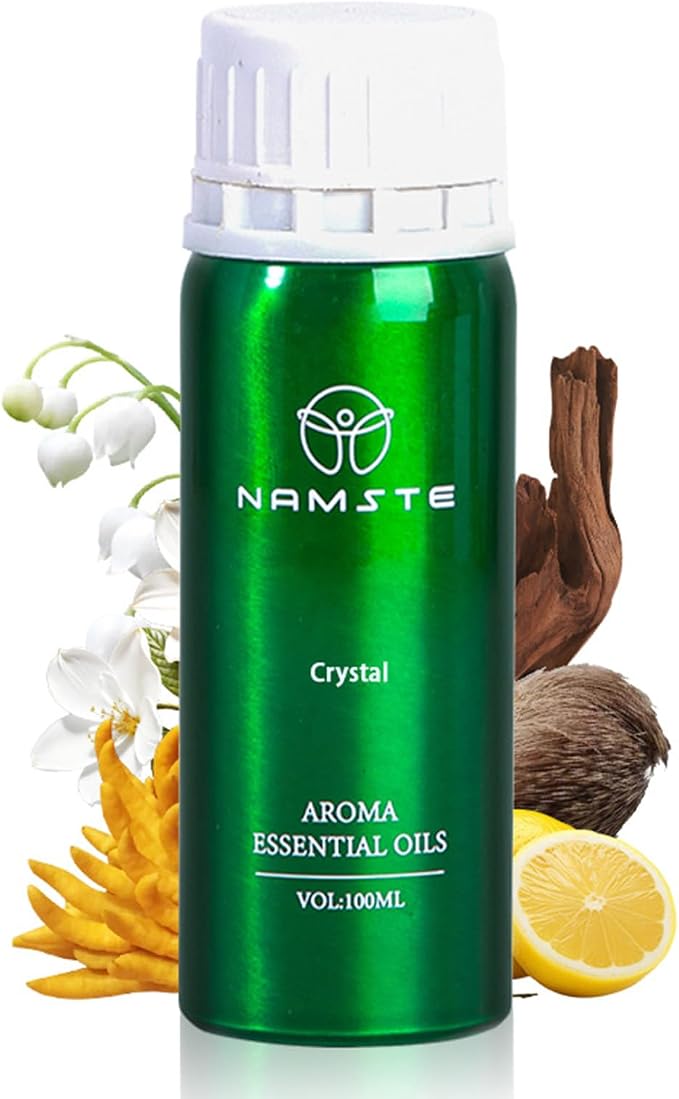Diffuser Essential Oil Bergamot, Sea Breeze,Sandalwood,Jasmine Blend | Crystal-3.38 Fl Oz for Aroma Diffusers, Bedroom Humidifiers