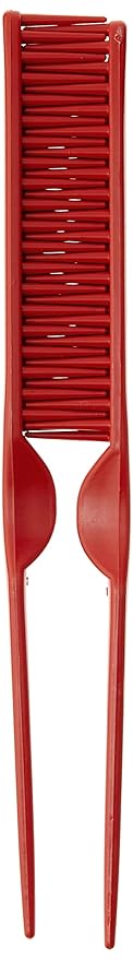 3 Row Styling Comb For Detangling, Defining And Separating Curls (Red)