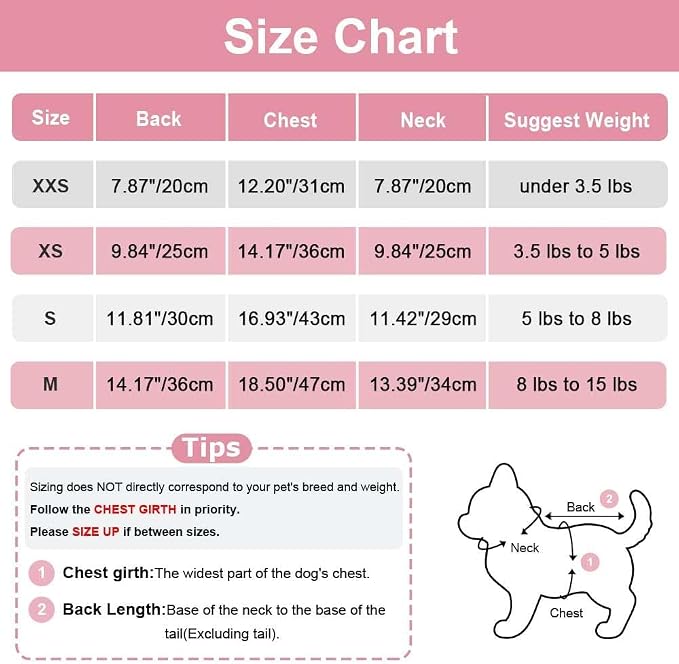 Yikeyo Dogs Sweater,Dog Sweaters Pajamas for Small Dogs,Fleece Warm Puppy Onesie,Chihuahua Yorkie Clothes,Pet Outfit Apparel,Dark Pink,XS,Chest 13.4IN