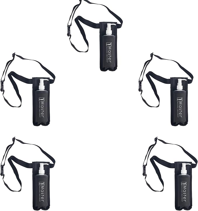 Master Massage Oil & Massage Lotion Bottle Holster Single Kit - 1 Bottle, Adjustable Holster (5 Set Single Bottle)