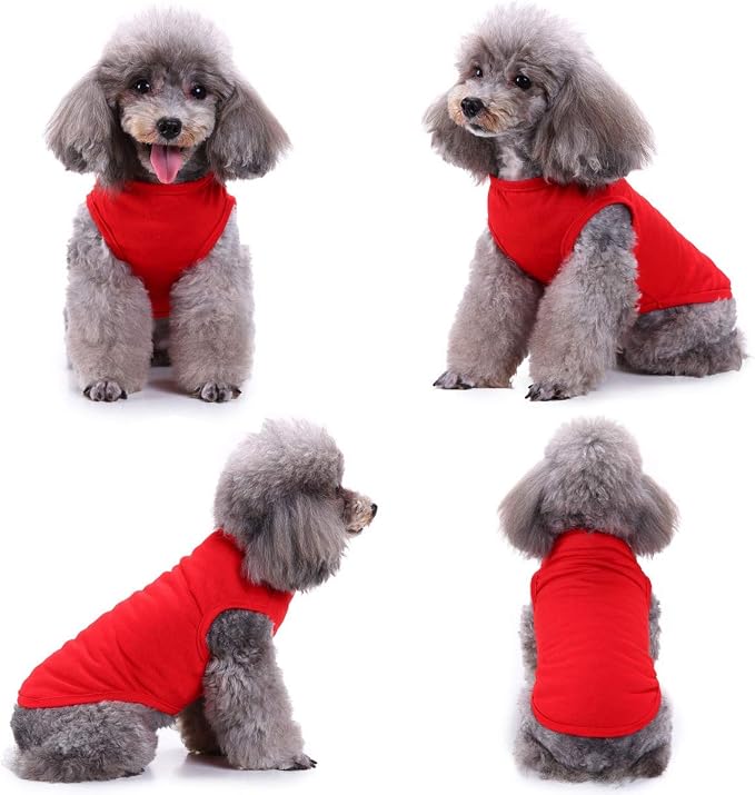 Dog Shirts Pet Clothes Blank Clothing, 3pcs Puppy Vest T-Shirt Sleeveless Costumes, Doggy Soft and Breathable Apparel Outfits for Small Extra Small Medium Dogs and Cats | Soft and Breathable Cat Outfits; Cat Clothing; T-Shirt for Puppy Small Medium Dog...