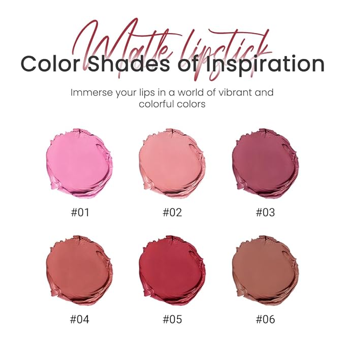 Bright Red Lip Stick,Matte Cream Lipstick Set for Women,Long Lasting Waterproof Smudge Proof Velvet lipsticks Crayon,Lip Makeup Kit Travel Size,Vegan & Cruelty-free (Pack of 1)