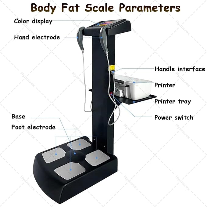 Smart Body Composition Analyzer with Large Display for Accurate BMI and Muscle Mass Measurement, Ideal for Home, Gym, and Clinic Use
