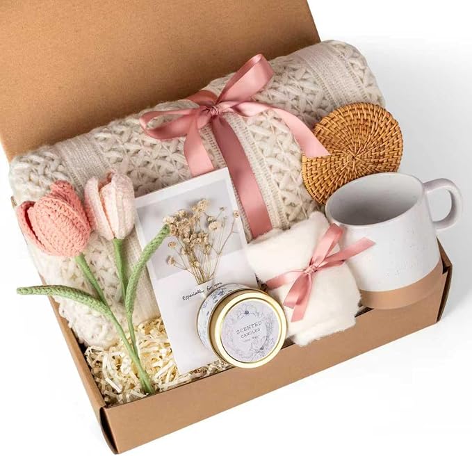 Gift Baskets for Women, Birthday Gifts for Women, Self Care Gift Baskets Care Package, Thank You, Get Well, Sympathy Inspirational Friendship Gifts for Mom, Grandma, Sister,Friends, Girls