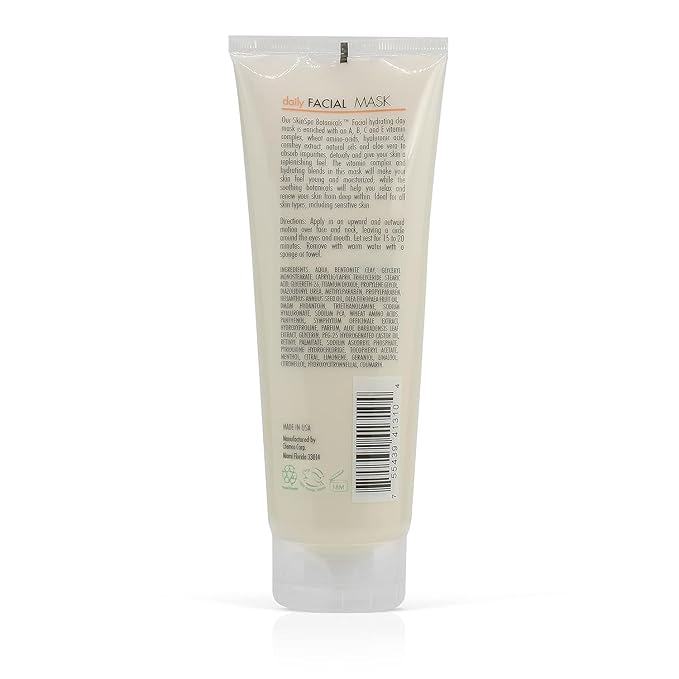 Clay Face Mask, Skin Care Instant Detox Mud Mask, 8 Oz - Daily Deep Facial Cleansing, Detoxifies, Brightens, and Cleans Blackheads and Clogged Pores