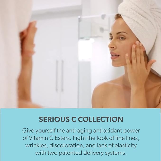 Serious Skincare - Vitamin C Eye Beauty Treatment Gel - Hyaluronic Acid & Collagen - For Undereye Lines, Wrinkles, Dark Circles - Hydrating & Soothing - C3 Plasma C Ester Biotechnology 0.5 oz.