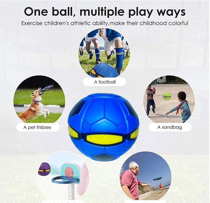 UFO Magic Ball 3-Light, Flat Toys Creative Flying Saucer Balls for Dogs