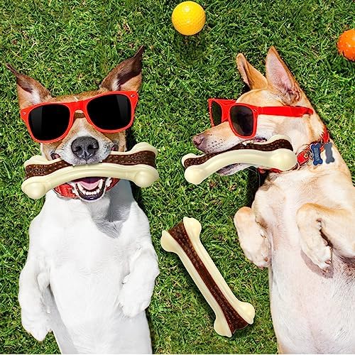 Sosation 10 Pcs Dog Chew Toys for Aggressive Chewers, 5.1 x 2 Inch