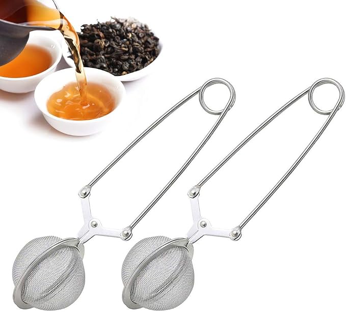 TraderPlus 2 Pack Stainless Steel Loose Leaf Tea Infuser Mesh Strainer Ball with Handle