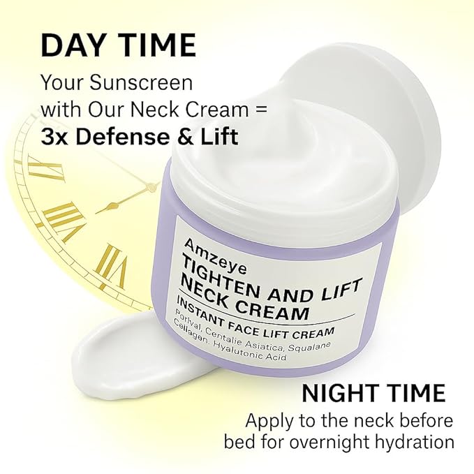 Tighten and Lift Neck Cream, Instant Face Lift Cream, 1.7 fl oz, Firming Fine lines, Loose & Sagging On Face, Decollete & Other Skin Areas