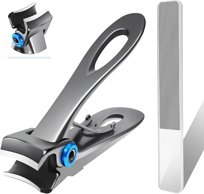 Extra Large Long Handle Toenail Clippers - 17mm Wide Jaw Opening Heavy Duty for Thick Toenails, Seniors, Men, Adults
