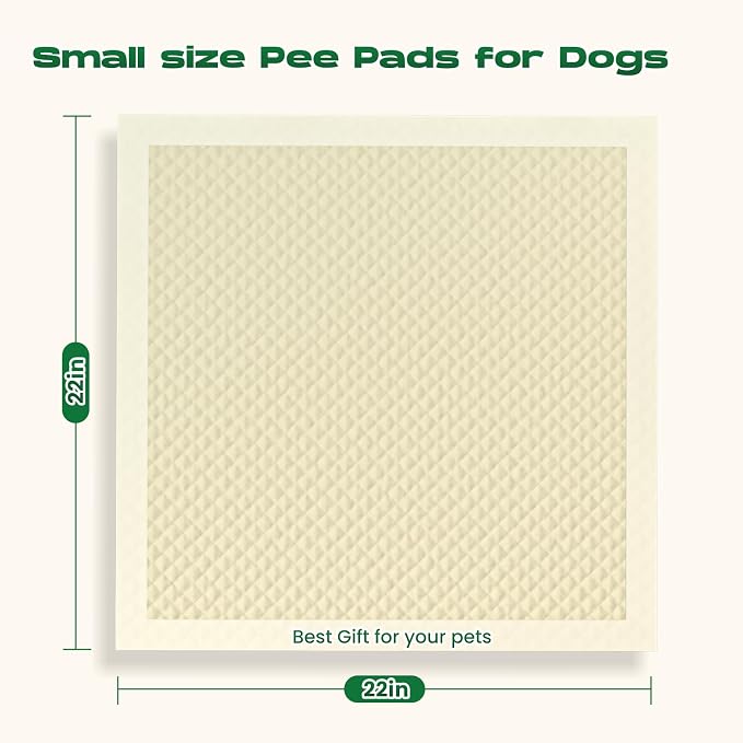 Bamboo Small Puppy Pads Pee Pads for Dogs 22"x22" 30 Count | Training Pads Deodorizing Leakproof Quick Drying Dog Pee Pads Super Absorbent Disposable Puppies