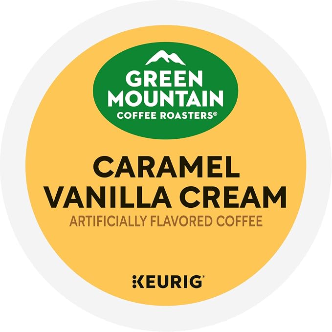 Green Mountain Coffee Roasters Caramel Vanilla Cream, Keurig Single Serve K-Cup Pods, Light Roast Coffee, 60 Count, (6 Packs of 10)