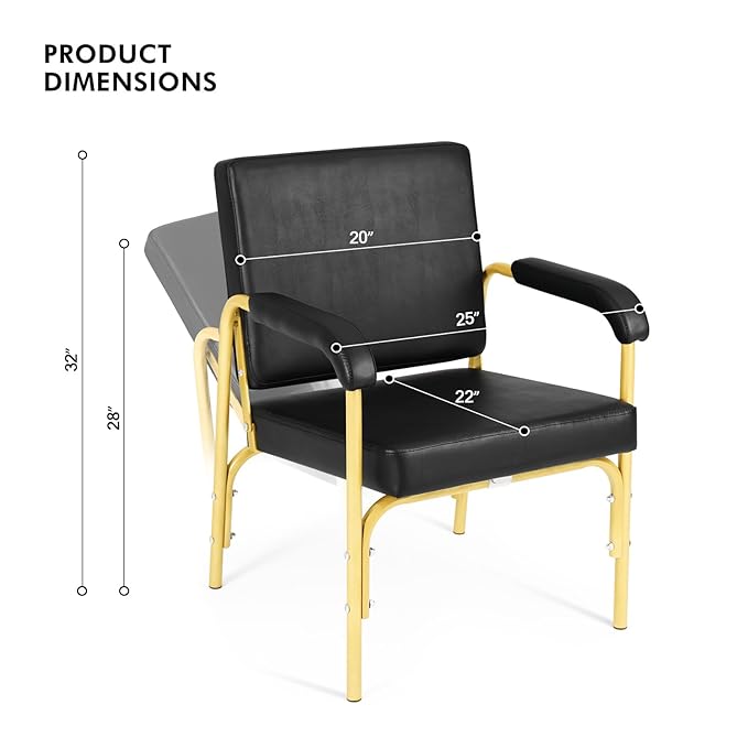 Artist hand Shampoo Chair for Salon Reclinng Salon Chair Barber Chair Hair Stylist Auto Recline Chairs Shampoo Spa Beauty Equipment(Gold)