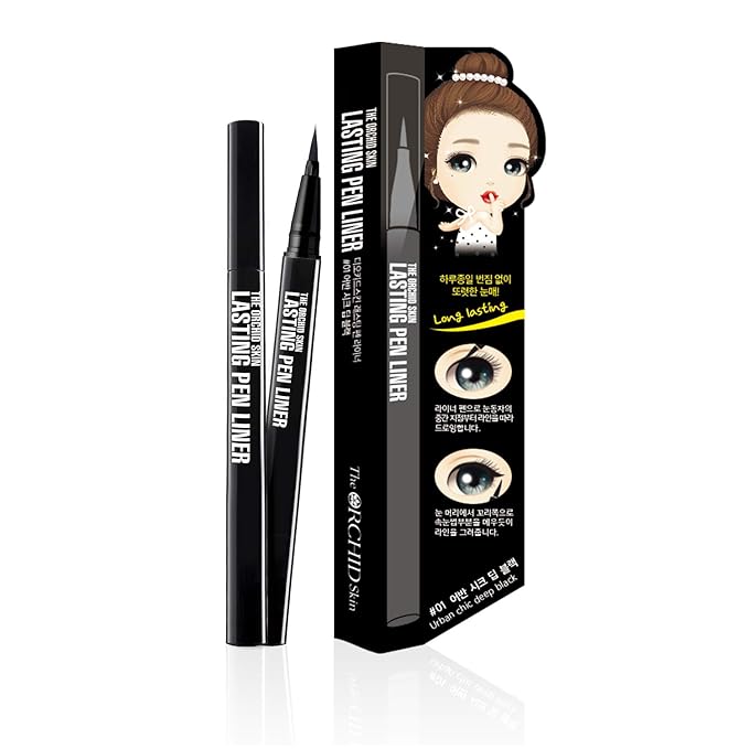 The Orchid Skin URBAN CHIC DEEP BLACK PEN LINER for Eye line, Korean Brand 0.1oz