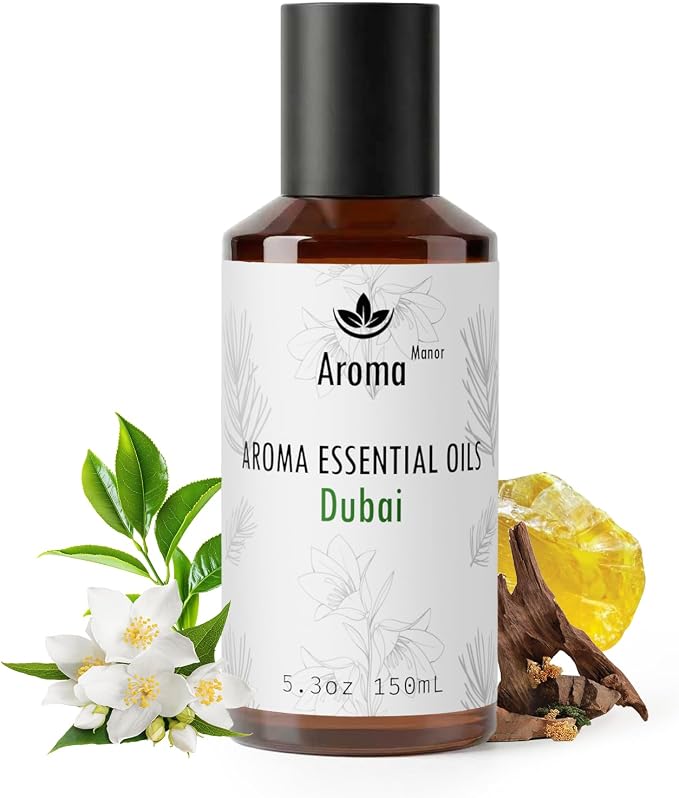 Hotel Fragrance Diffuser - Dubai Essential Oils Scent - Luxury Hotel Inspired Home Aromatherapy Diffuser Oil - Galbanum, Sandalwood, Musk - for Diffuser, Humidifier, Ultrasonic, Reed - 150ML