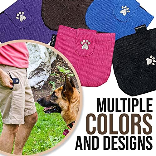 Dog Treat Pouch, Brown Pocket Sized Training Reward Pouch - Lightweight Dog Treat Holder with Magnetic Flap for Stability, Perfect Dog Accessories, Made of Durable Nylon, Machine Washable