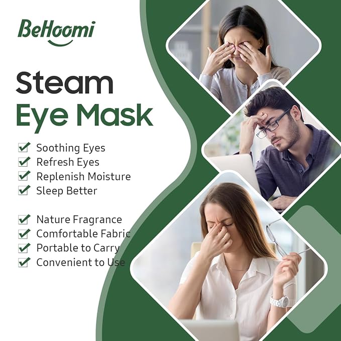 20 Packs Steam Eye Mask, Heated Eye Mask Warm Compress for Eyes, Disposable Self Heating Steam Mask for Home, Sleep, Spa, Travel Essentials & Relaxation Gifts for Women (Tea Tree)