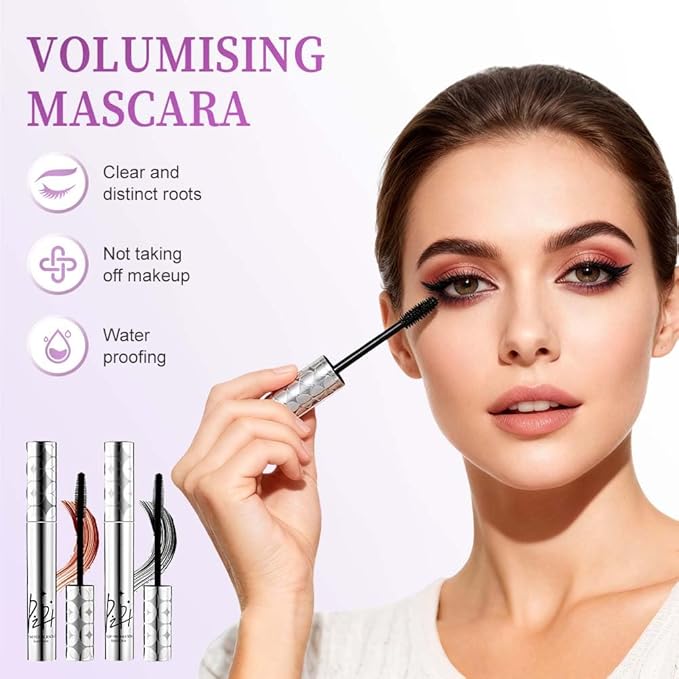 Mascara for Older Women 60 Plus, 2026 New Mascara Volume and Length for Mature Women with Thinning Lashes Mascaras for Older Wemen, Non Clumping Waterproof Long Wear (2pcs)