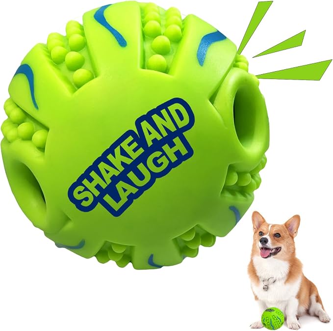 Spiky Interactive Dog Toys Ball, Wave, XS, 2.75 in (7 cm) | Shaking with Gibbering Sound, For Training, Teeth Cleaning, Herding