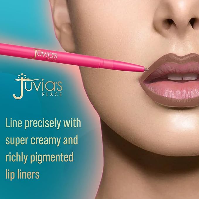 Juvia's Place Coffee Shop Luxe Lip Liner - Espresso - Colorstay Matte Finish Lip Pencil, Makeup for Natural Long Lasting Beauty and Sensational Wear, Lip Stain Kiss Proof Cometics