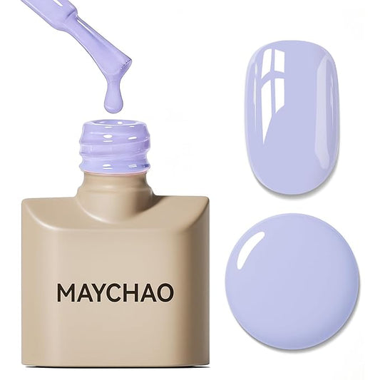 MAYCHAO 15ML Light Purple Gel Nail Polish 1Pc Lilac Purple Gel Polish Soak Off UV LED Nail Polish Nail Art Starter Manicure Salon DIY at Home, 0.5 OZ