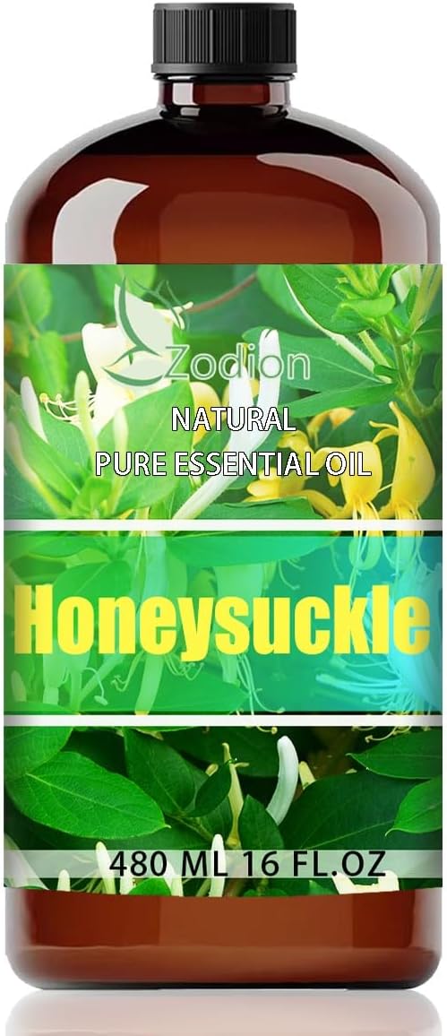 Honeysuckle Essential Oil - Honeysuckle Oil for Diffuser, 16 Fl Oz(480ml) | Candle Making, Soap Making, aroma, Strong Scent, Pure, Natural, Home Fragrance, Massage, Large Bottle