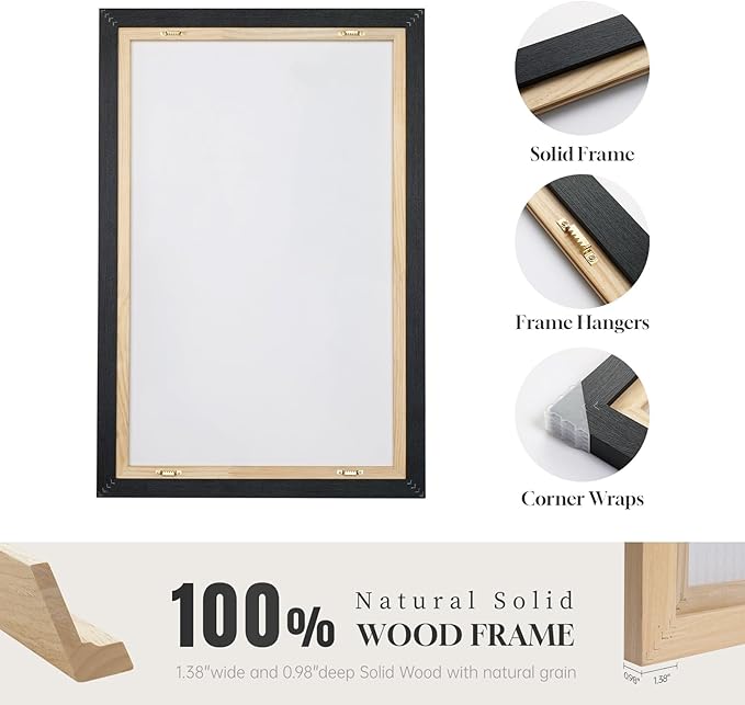 Large Framed Long Narrow Vertical Neutral Abstract Wall Art Set of 2, Beige Brown Modern Canvas Prints Paintings Artwork for Walls, Minimalist Pictures for Entryway Hallway Living Bedroom Wall Decor