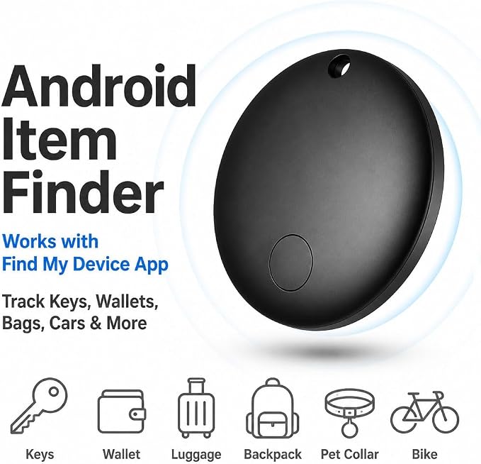 GPS Tracker for Vehicles No Monthly Fee (Android Only) - 2 Pack | Mini Car Tracker Tag, Tracking Devices, Hidden Compatible with Google's Find Hub for Pet, Car, Key, Luggage