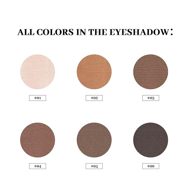 Nudes Series Mini Eyeshadow Palette, Velvety Matte Finish, 6 Nude Taupe & Brown Neutral Eye Shadows, Travel Friendly Size, Vegan, Cruelty-free,Long-lasting