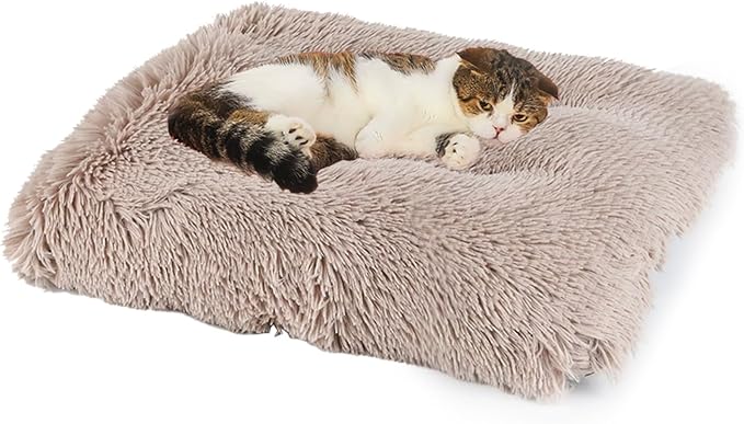 Washable Calming Dog & Cat Bed for Ultra Large Small Medium Size Pet | Calming Cute Warming Mat House Supply Indoor, 8 Sized Deal Necessity Essential Furniture for Boy Girl Puppy Kitten kitty