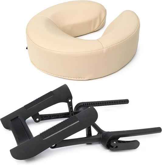 Master Massage Face Cradle, Cresent, Cream
