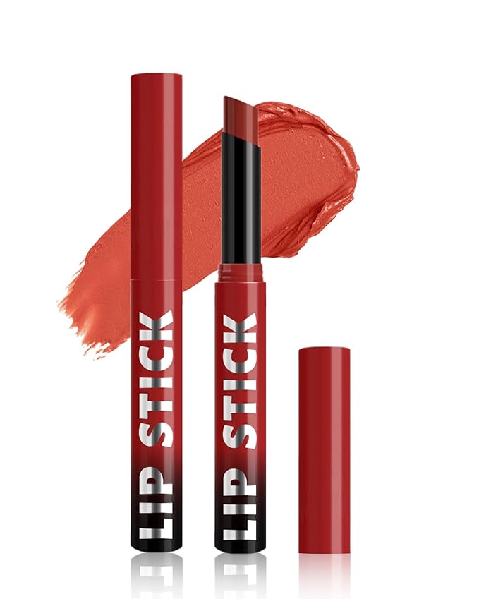 Matte Lipstick, Velvet Rouge Red Lip Stick Crayon Pencil, Waterproof Long Wear Lipstick 24 Hour High Pigmented, Smudge-proof Non-stick Hydrating Natural Lipgloss Christmas Makeup gift for Women-06