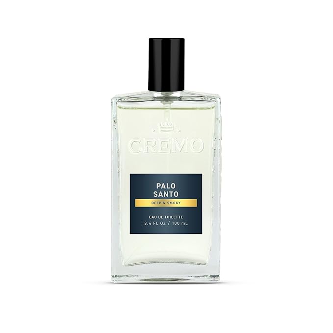 Cremo Cologne For Men - Palo Santo Mens Cologne Spray, A Combination of Bright Cardamom, Dry Papyrus and Aromiatic Palo Santo, Multi-Layered Signature Men's Fragrances, 3.4 Fl Oz