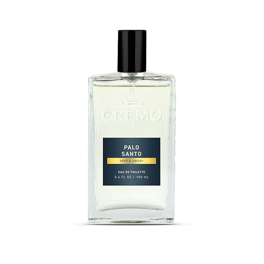 Cremo Cologne For Men - Palo Santo Mens Cologne Spray, A Combination of Bright Cardamom, Dry Papyrus and Aromiatic Palo Santo, Multi-Layered Signature Men's Fragrances, 3.4 Fl Oz
