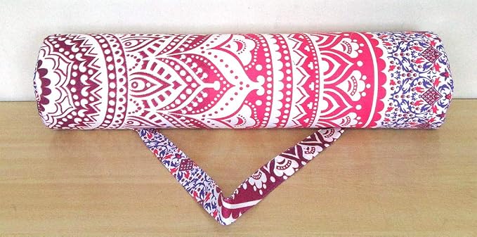 INDIAN CRAFT CASTLE ICC Yoga Mat Bag Carrier Full-Zip Exercise Yoga Mat Carry Bag for Women Men with Multi-Functional Storage Pockets and Adjustable Shoulder Strap 26X6 Inches