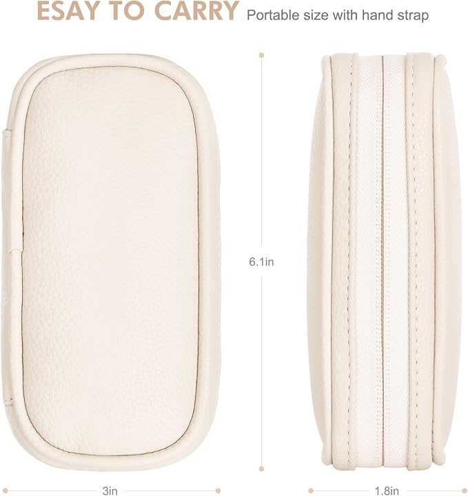 Tampon Holder for Purse, Portable period Bag with Handle,Travel Pads Tampons Pouch, Pu Leather Small Tampon Organizer Case for Feminine Products, Waterproof Period Bags for Women