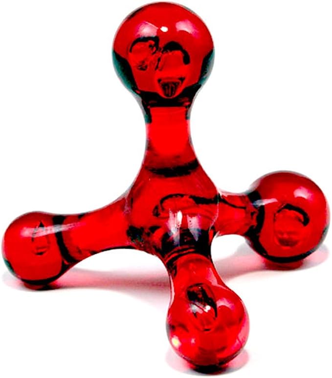 The Pressure Positive Co. Jacknobber II Handheld Massage Tool, Ruby Red | Deep Pressure Therapy of Foot, Calves, Back, Arms, Jaw, Neck, Self Care, Trigger Point & Myofascial Pressure Release