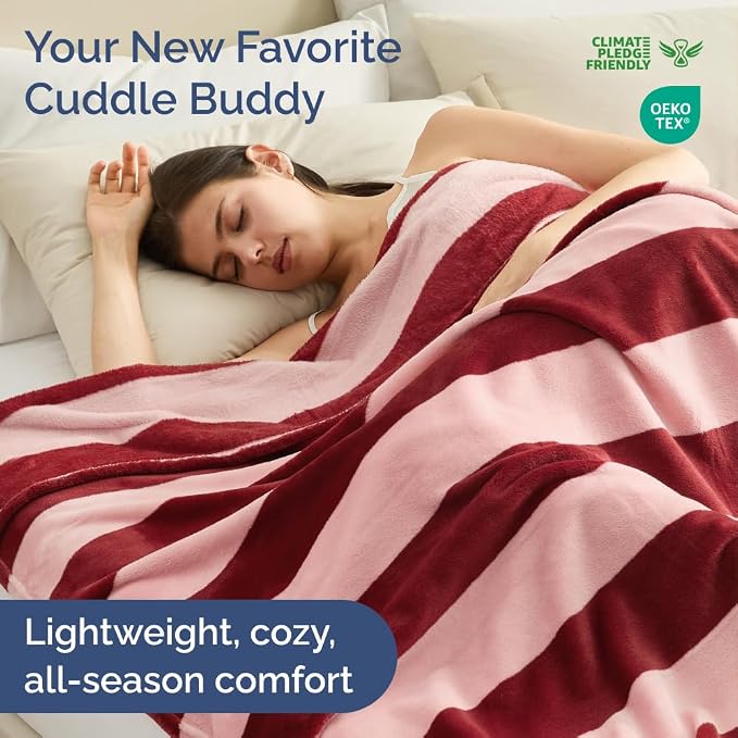Ultra Soft Fleece Blanket - Flannel Fleece Luxury Blanket - Lightweight for Couch Bed Chair - Thick, Warm and Breathable - All Season Cozy Fuzzy, Anti-Static Microplush Bedding, Queen, Design 321