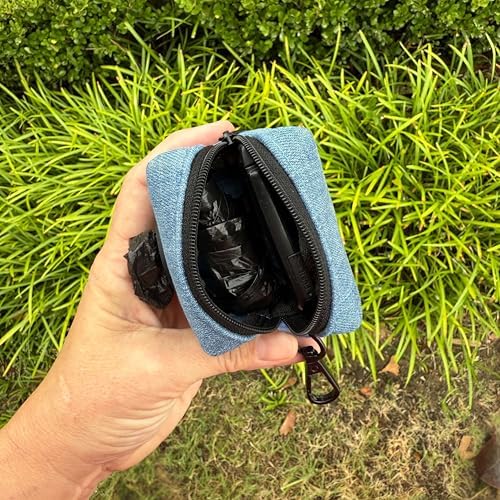 WAG TRENDZ Poop Bag Holders For Leashes | Dog Bag Holder | Downtown Denim