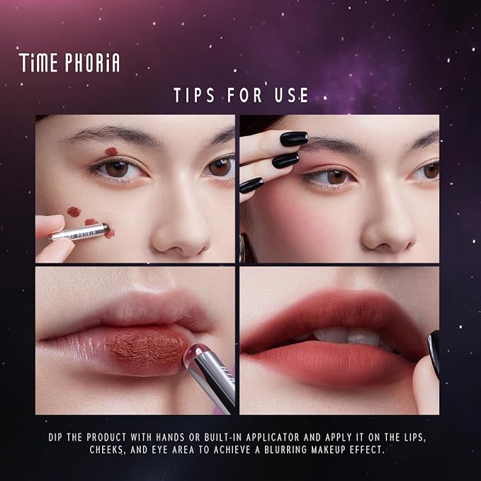 ORBITA LIP AND CHEEK BLURRING POT | Lip & Cheek Tint with Soft Velvety Mud Texture, Blur Matte Finish Lipstick, Featherlight, Multi-Use Makeup, Buildable Color, Long-Wearing (004 Vulcan)