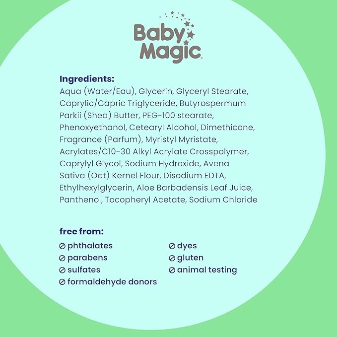 Baby Magic Creamy Whipped Butter, Vanilla & Oat, Helps Keep Skin Feeling Healthy and Baby Soft, Hypoallergenic, 8.4 fl oz.