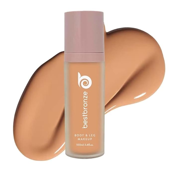 Best Bronze Bombshell Body Makeup - Tattoo Cover Up Makeup & Body Foundation Waterproof - Tattoo Concealer Waterproof for Scars, Varicose Veins Cover Up & Leg Foundation (NC45.5 Tanned Bronze)