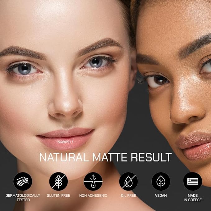 Radiant Professional Natural Fix All Day Matte Cream Foundation Makeup – Long Wear, Full Coverage Matte Foundation with SPF 15 – Oil Free Lightweight Formula for All Skin Types – 1.01oz (02 Caramel)