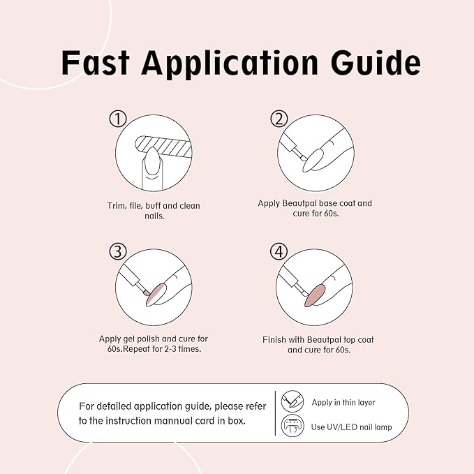 Beautpal Jelly Gel Nail Polish Set Nude Gel Polish Kit Milky Nude Sheer Pink Soak Off UV Translucent 10PCS 7ml