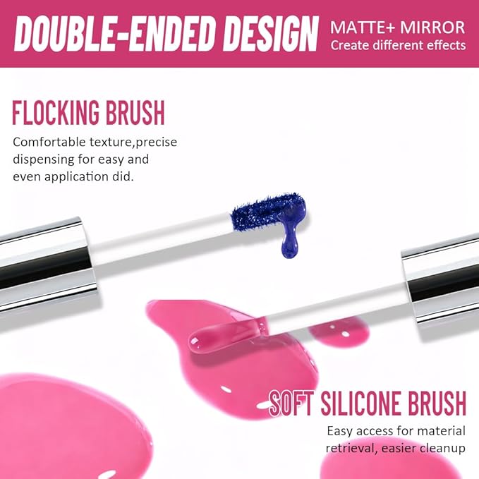 2-in-1 Dark Raspberry Lip Stain Peel Off & Hydrating Plumping Lip Oil with Tweezer, of Women Long Lasting Waterproof Peel Off Lip liner Tattoo, Highly Pigmented for All Skin Types 01#