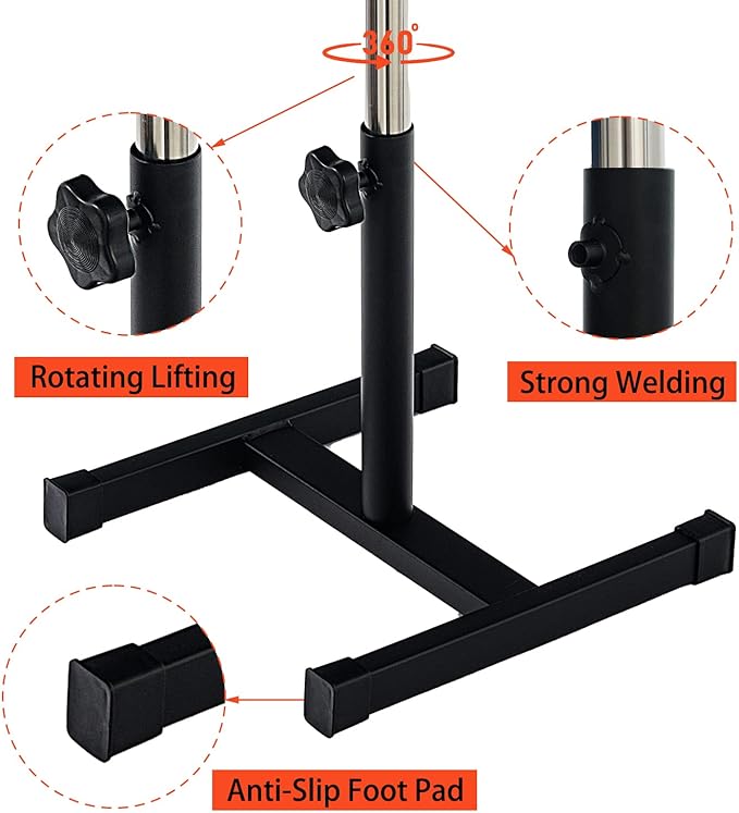 Pedicure Manicure Footrest Adjustable Height Stand Beauty SPA Salon Nail Care Black